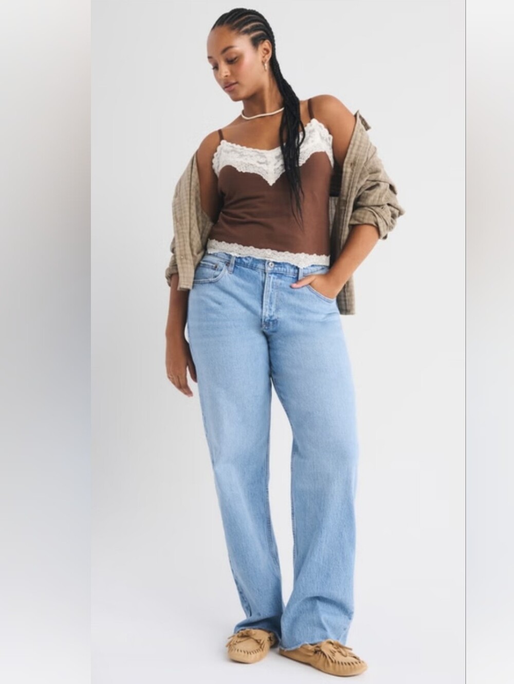 Abercrombie & Fitch Curve Love The Baggy Low Rise Size 18